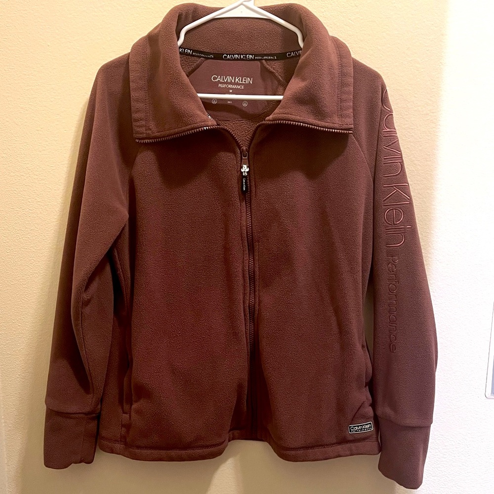 Calvin Klein Performance dry fleece full zip womens size M